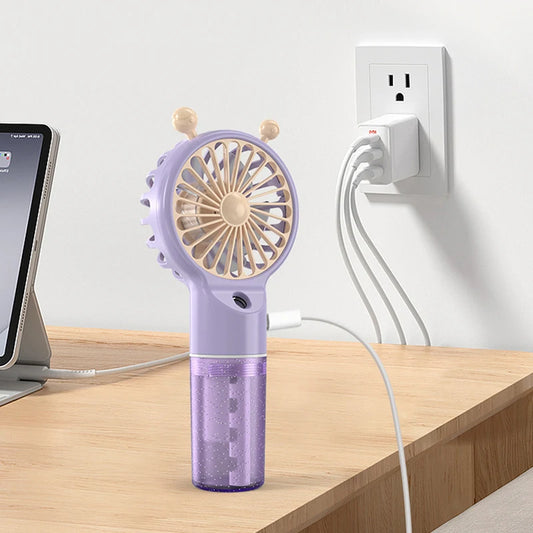 Best USB Rechargeable Portable Fan - Mist Cooler Cooling Spray Humidifier Fan for Home/Office