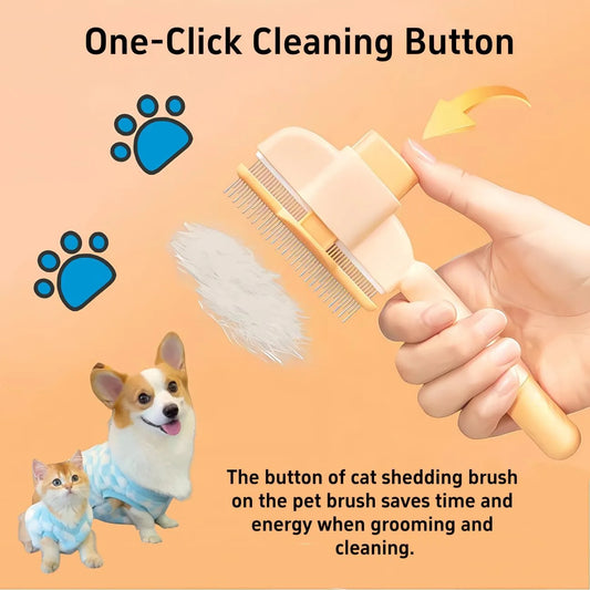Pet Hair & Flea Comb – Grooming Tool for Dogs & Cats, Removes Tangles, Fleas & Loose Fur