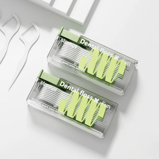 Dental Floss Dispenser – Hygienic, Refillable Floss Holder with Cutter for Home, Travel & Bathroom Use