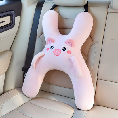Children's Car Seat Neck Pillow, Soft H Shape Head Support for Long Journeys