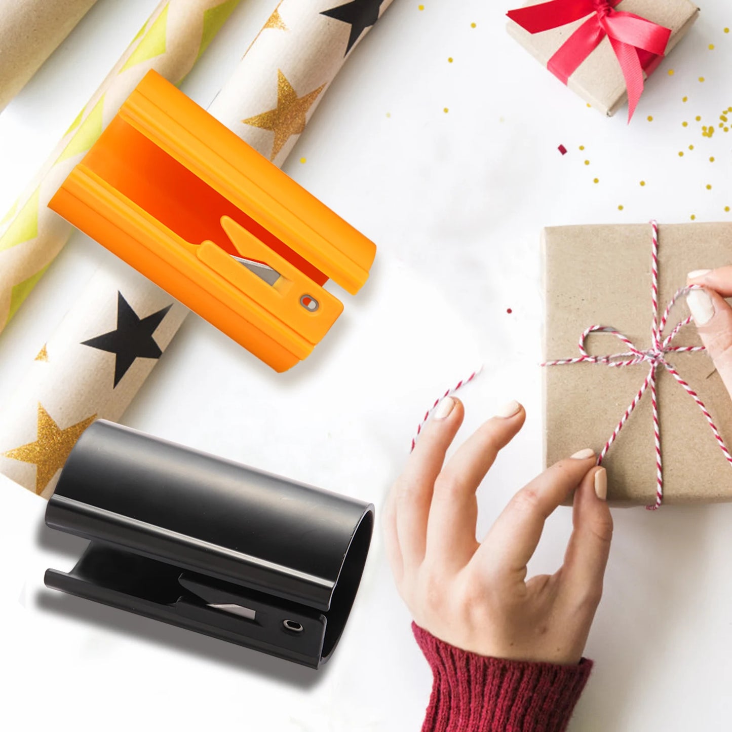 Wrapping Paper Cutter Tool – Easy Gift Wrap Roll Cutter for Holidays, Birthdays, Christmas & Crafts