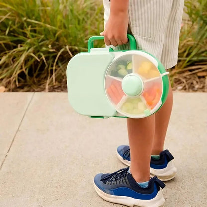 Rotating Kids Lunchbox – Leakproof Bento Tray with Compartments for School Snacks & Meals