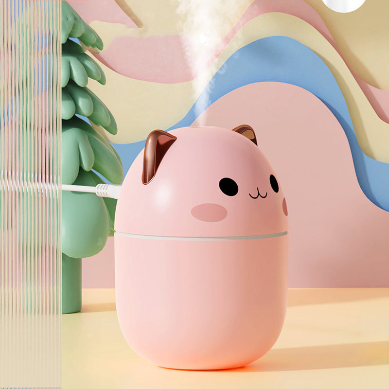 Cute Cat Air Humidifier – Ultra-Silent USB Cool Mist, LED Aromatherapy Diffuser for Office, Bedroom, Car & Home