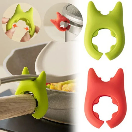 Silicone Multifunctional Spatula and Spoon Holder – Anti-Overflow, Anti-Scalding Clip for Cooking Pots – Kitchen Gadgets Organizer