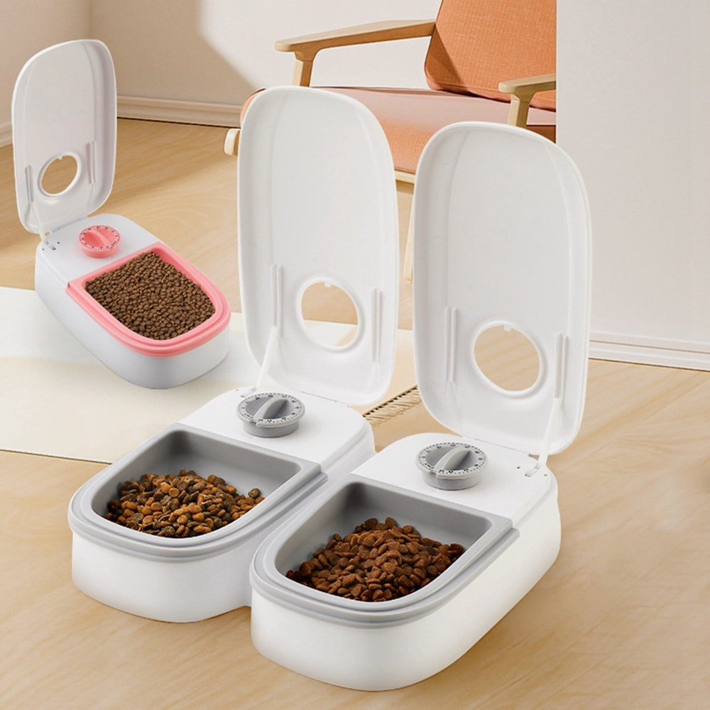 Smart Auto Pet Feeder - Timer Food Dispenser for Cats & Dogs - Stainless Steel Bowl - Pet Supplies