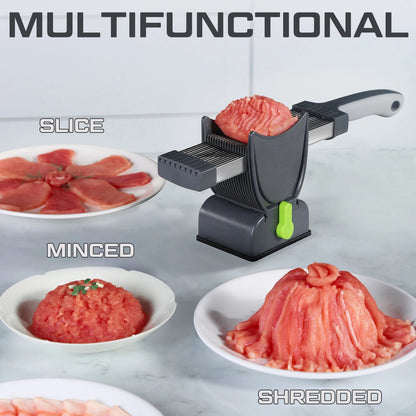 Stainless Steel Fresh Meat Slicer Cutter | Manual Frozen Meat Slicing Machine for Home Kitchen