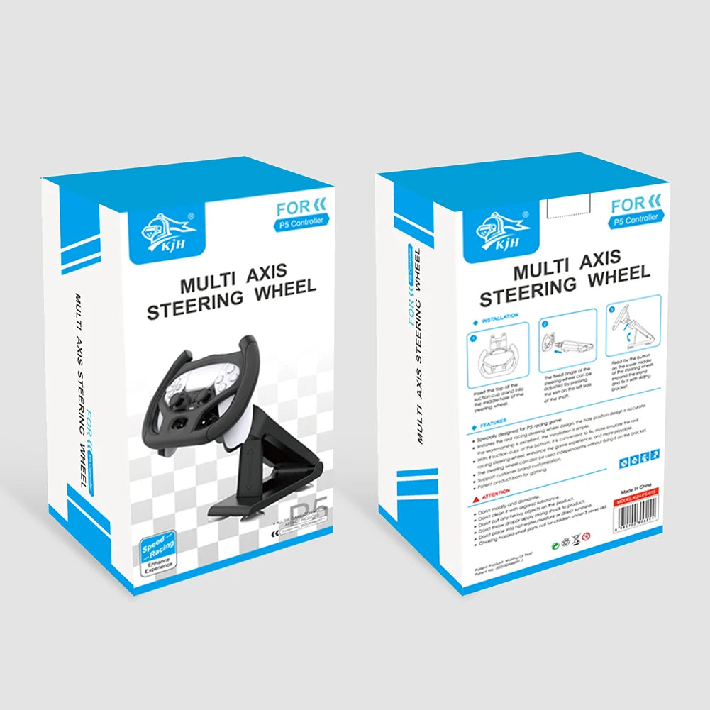 Professional Gaming Steering Wheel for PS5, PS4 & PC – Realistic Force Feedback, Pedals & Vibration for Racing Simulation