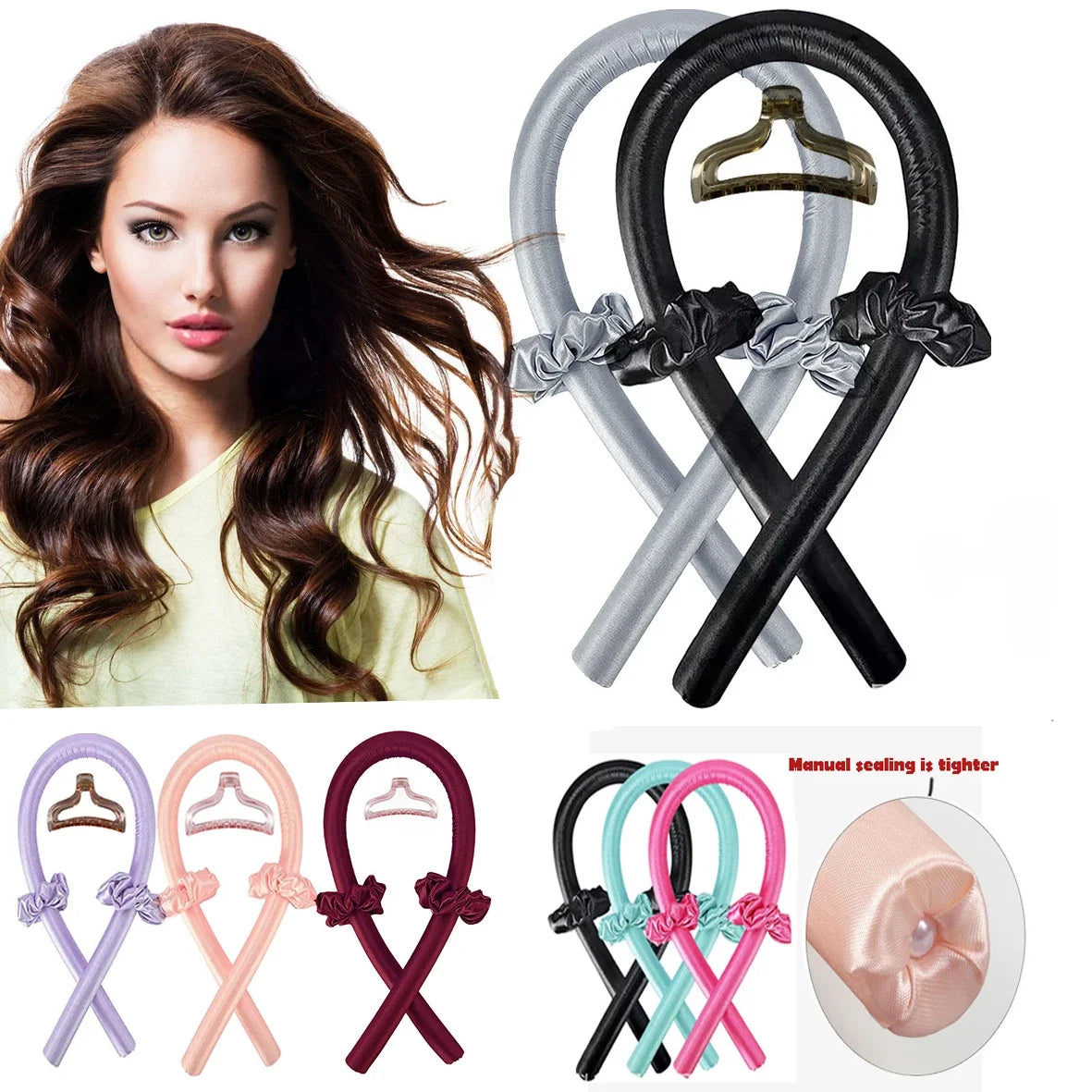 Heatless Curling Rod Headband for No Heat Hair Styling | Soft Sleep-In Curling Ribbon for Women