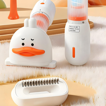 4 in 1 Electric Pet Grooming Brush with Vacuum Suction and Blow Nozzle