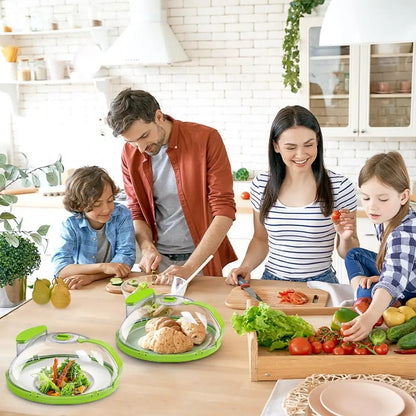 Microwave Food Cover – Collapsible Microwave Plate Lid with Steam Vents for Splatter Protection