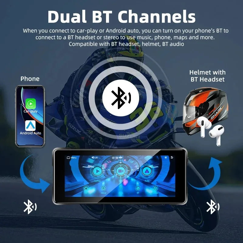 7-Inch Motorcycle TFT LCD Display Screen – Digital Speedometer Dashboard with GPS, Bluetooth & Waterproof Design