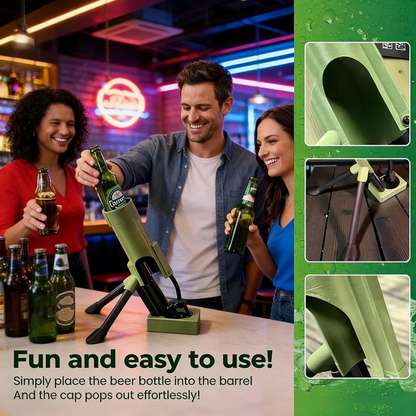Mortar Cannon Bottle Opener, Novelty Beer Cap Launcher for Bars and Gifts