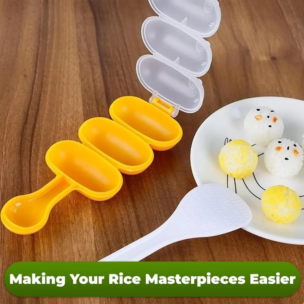 Rice Ball Maker Mold – Non-Stick Sushi Onigiri Shaper Tool for Easy Bento & Snack Prep