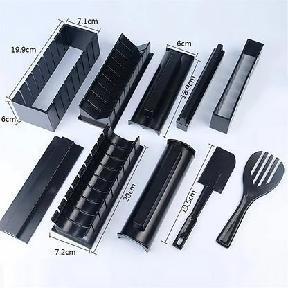 Sushi Maker Kit – Easy DIY Sushi Roll Maker, Includes Bamboo Mat, Rice Paddle & Recipe Guide for Home Sushi Making