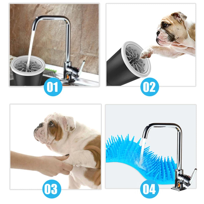 Automatic Paw Plunger Pet Washer Cleaner Soft Silicone Low Noise Foot Washing Cup Cats Dogs Quickly Wash USB Charging