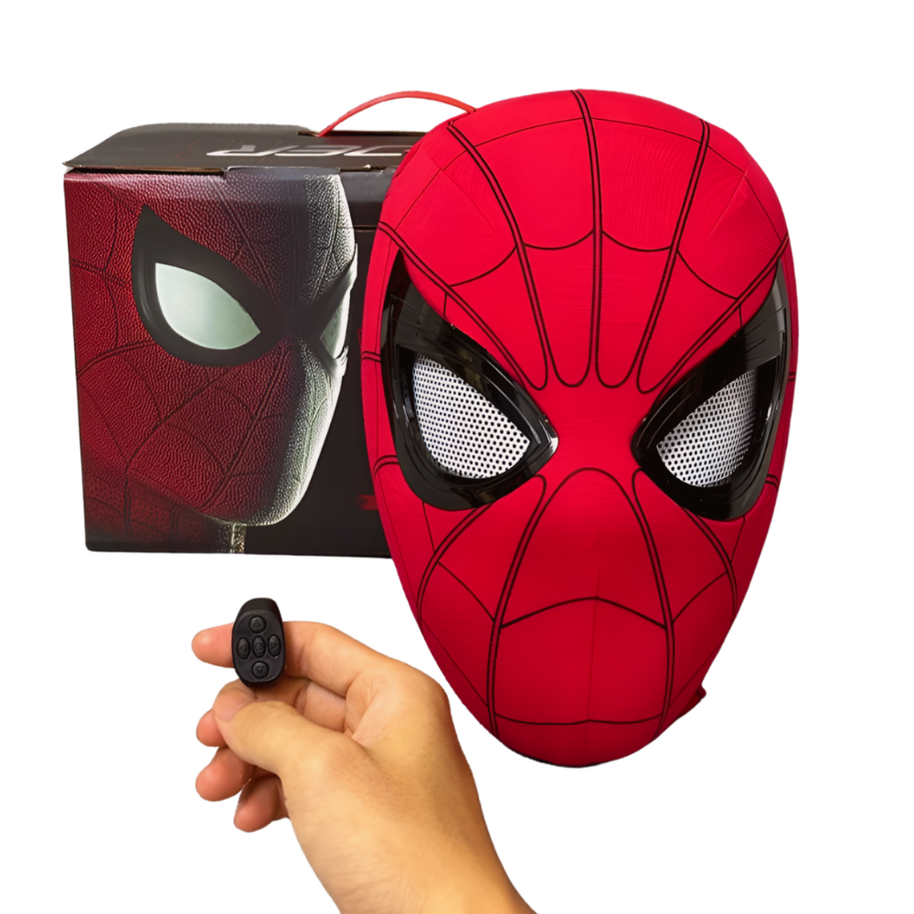 New Spider man Mask - Rechargeable Remote Eyes Movable Mask