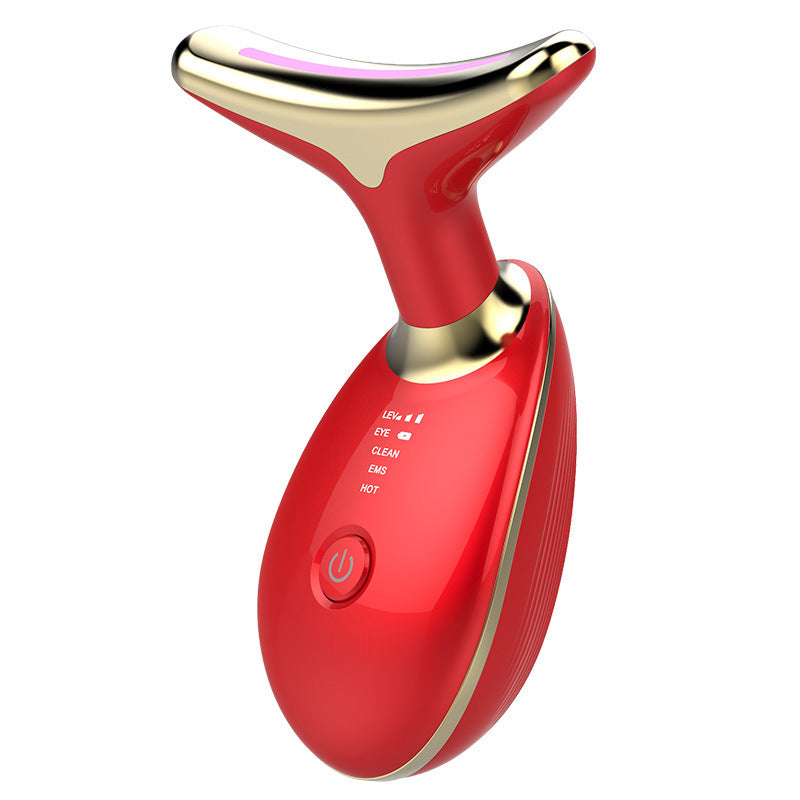 EMS Neck Massager with Heat – Skin Tightening & Wrinkle Remover for Anti-Aging Face Care