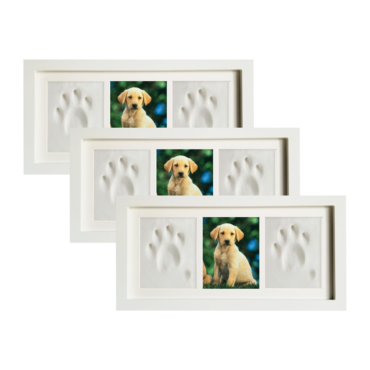 Baby Handprint and Footprint Keepsake Frame with Clean Touch Ink Pad
