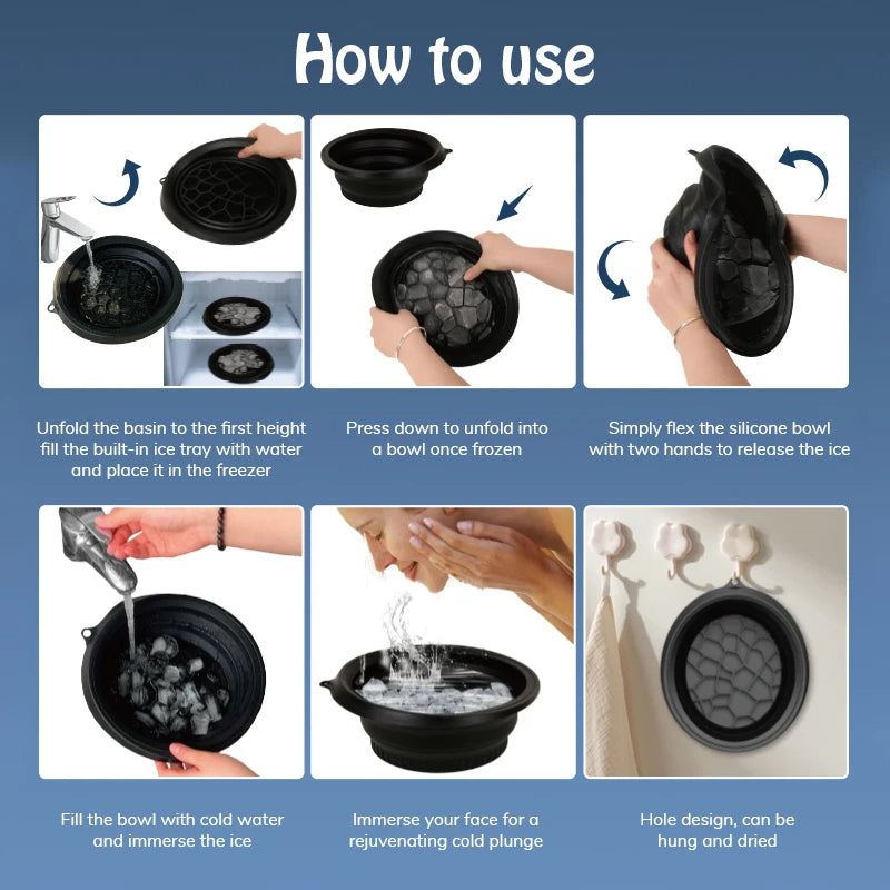 Facial Ice Bath Bowl for Skin Care, Puffiness, Pores & Face Tightening – Cold Therapy Tool