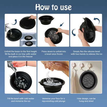 Facial Ice Bath Bowl for Skin Care, Puffiness, Pores & Face Tightening – Cold Therapy Tool