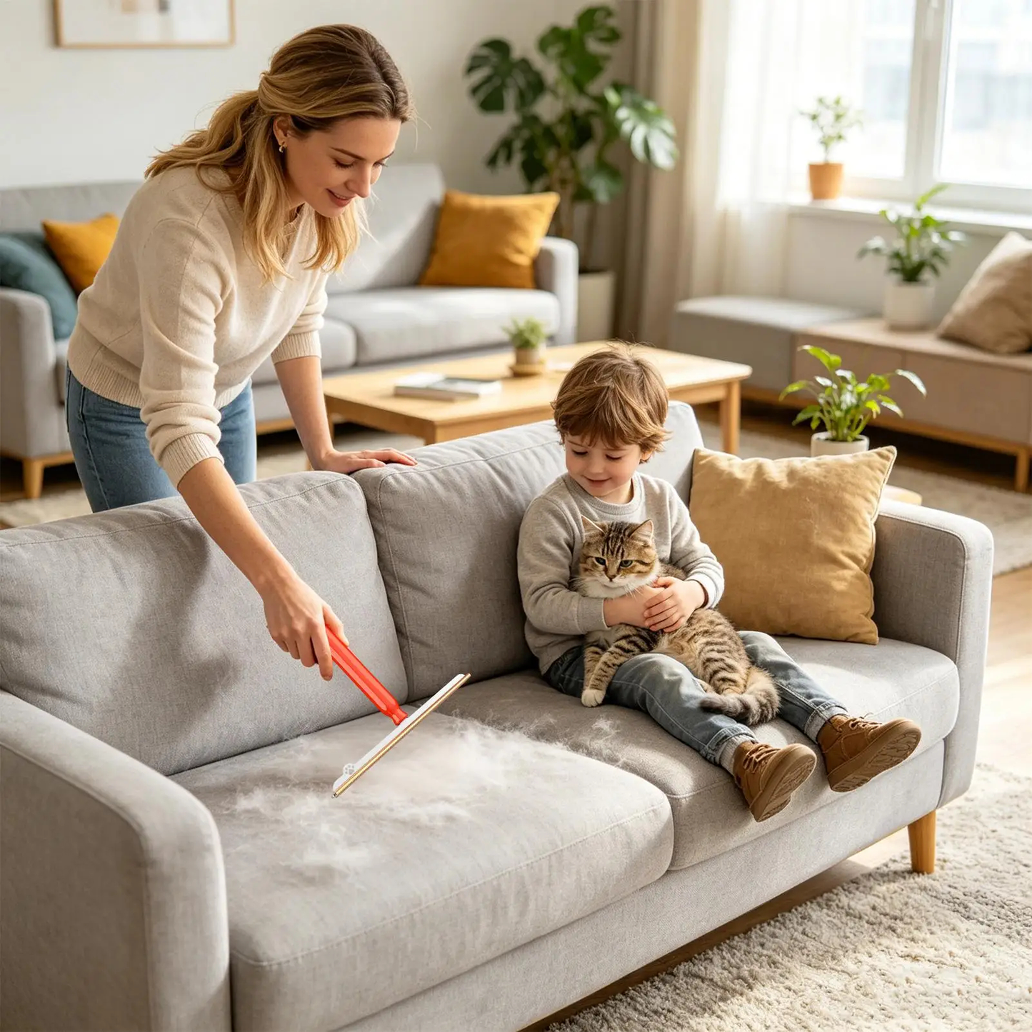 Reusable Pet Hair Remover Roller for Carpet and Upholstery, No Refills Needed