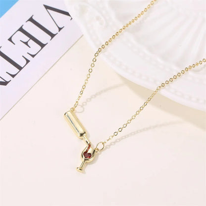 Wine Bottle Necklace – Unique Wine Lover Jewelry, Creative Gift for Women & Men