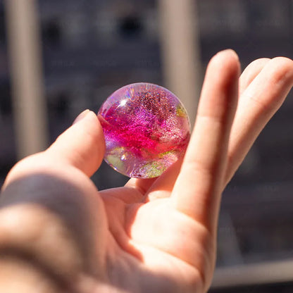 7-Color Glass Crystal Balls for Home Décor, Chakra Healing, Feng Shui & Meditation Decor