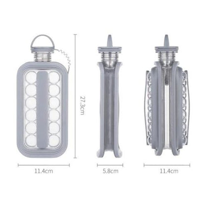 Ice Ball Maker Bottle – Reusable Silicone Ice Sphere Mold for Cold Drinks, Whiskey & Cocktails