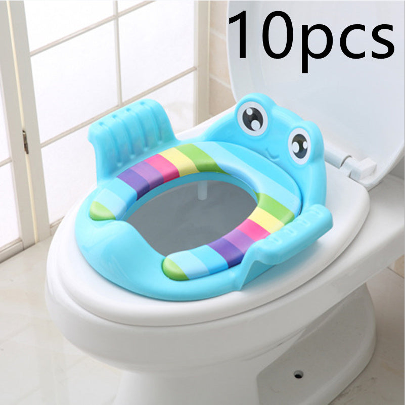 Baby Kids Toilet Seat Trainer – Toddler Potty Training Seat with Handles for Boys & Girls Bathroom