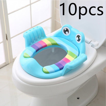 Baby Kids Toilet Seat Trainer – Toddler Potty Training Seat with Handles for Boys & Girls Bathroom