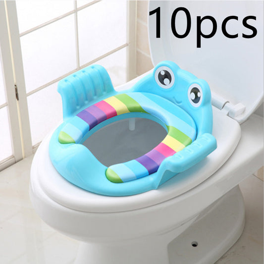 Baby Kids Toilet Seat Trainer – Toddler Potty Training Seat with Handles for Boys & Girls Bathroom