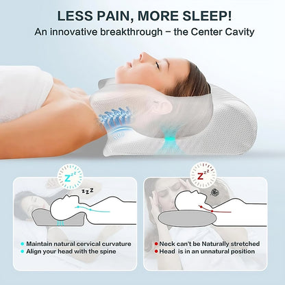 Orthopedic Memory Foam Cervical Pillow – Neck Support Pillow for Pain Relief & Better Sleep