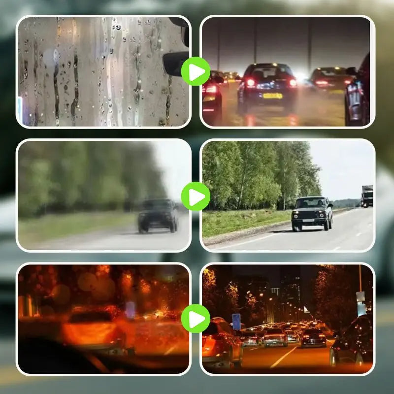 Green Oil Film Wipe for Car Windshield Glass Cleaner | Anti-Fog, Stain Remover, Clear View