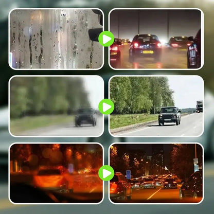 Green Oil Film Wipe for Car Windshield Glass Cleaner | Anti-Fog, Stain Remover, Clear View