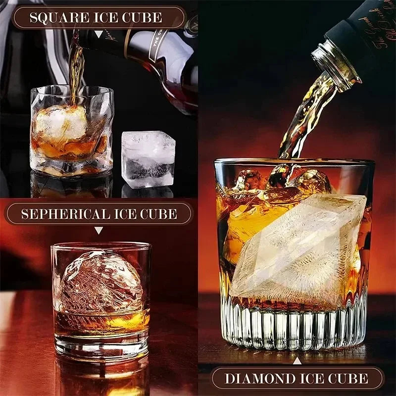 Silicone Ice Ball Mold Tray – Large Sphere Ice Maker for Whiskey, Cocktails & Drinks – BPA-Free Flexible Non-Stick Ice Cube Molds