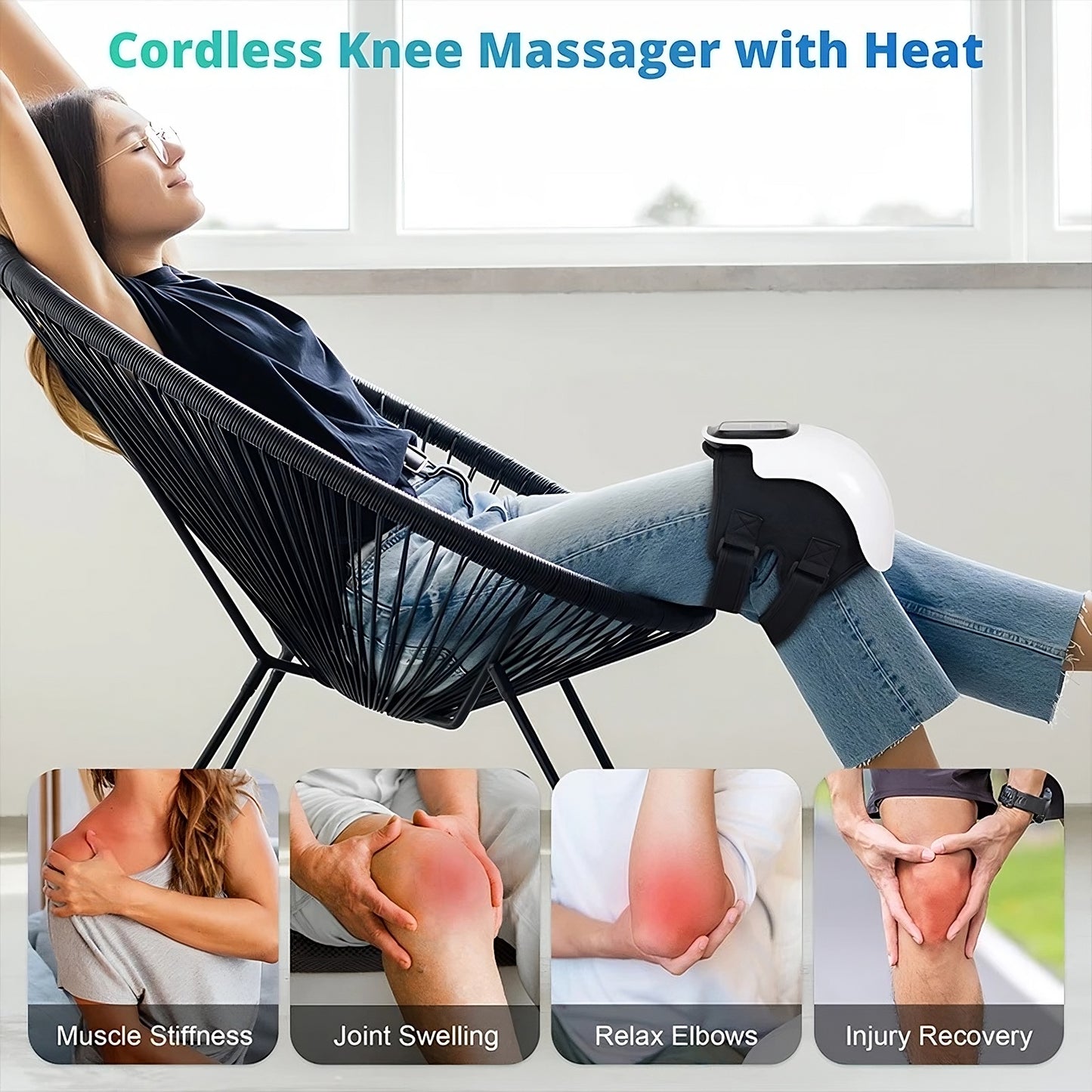 Electric Knee Therapy Device – Heated Vibration Wrap for Pain Relief, Arthritis & Joint Support