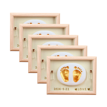 Baby Handprint and Footprint Keepsake Frame with Clean Touch Ink Pad