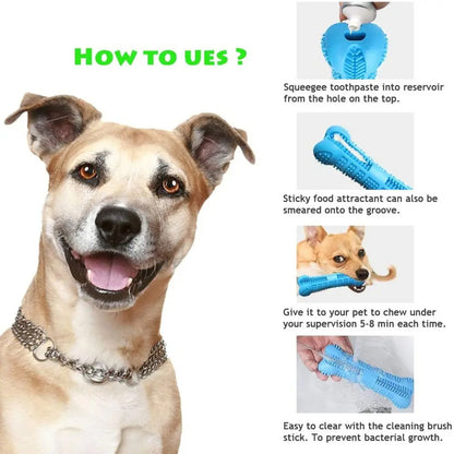 Soft Rubber Dog Toothbrush – Gentle Chew Teeth Cleaner for Puppies & Small Dogs Dental Care