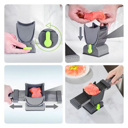Stainless Steel Fresh Meat Slicer Cutter | Manual Frozen Meat Slicing Machine for Home Kitchen
