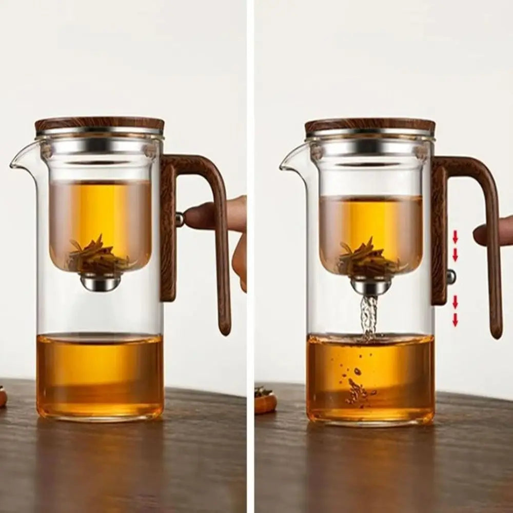 Handcrafted Wooden Tea Pot for Serving | Vintage Style Teapot Decor, Eco-Friendly Kitchen Gift