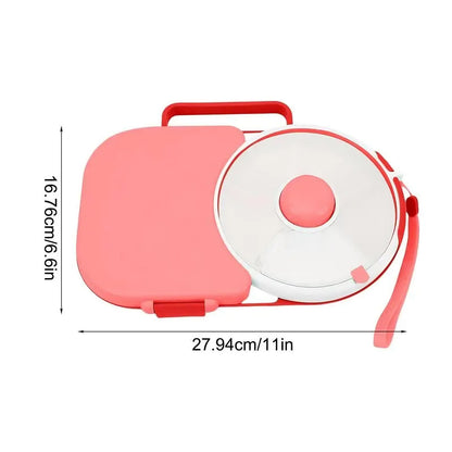 Rotating Kids Lunchbox – Leakproof Bento Tray with Compartments for School Snacks & Meals