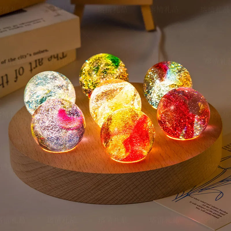 7-Color Glass Crystal Balls for Home Décor, Chakra Healing, Feng Shui & Meditation Decor