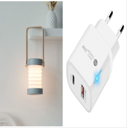Foldable Touch Dimmable LED Night Light – USB Rechargeable Portable Lamp for Reading & Home Decor