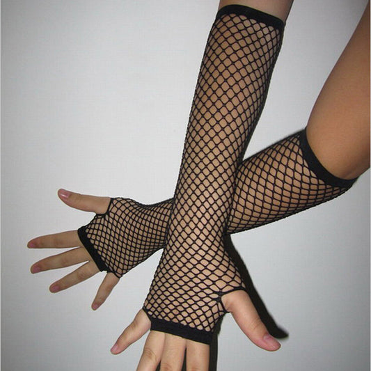 Mesh long gloves using for stylish look