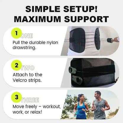 Adjustable Lumbar Support Belt – Lower Back Brace for Pain Relief, Posture Correction & Spine Support