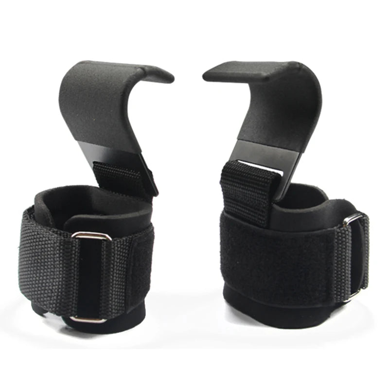 Weight Lifting Hooks with Wrist Straps – Heavy Duty Gym Grip Support for Deadlifts, Pull-Ups, and Weightlifting Training
