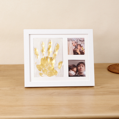 Baby Handprint and Footprint Keepsake Frame with Clean Touch Ink Pad