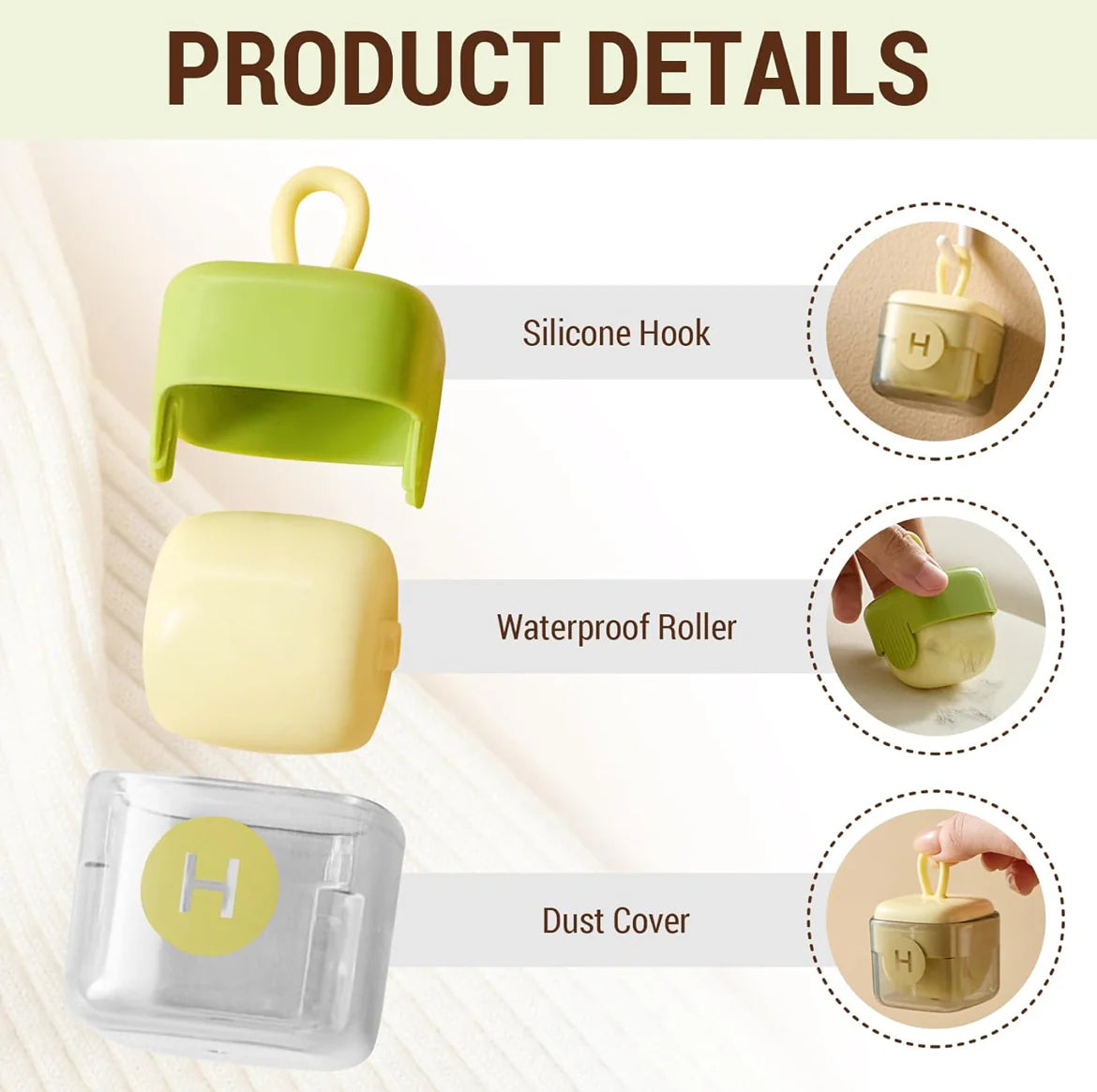 Portable Fur Remover – Reusable Pet Hair Remover for Clothes, Furniture, Couch, Carpet, and Car