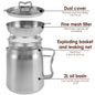 Frying Pot – Non-Stick Deep Fryer for Cooking, Oil Pot with Lid for Home Kitchen, & Frying Food