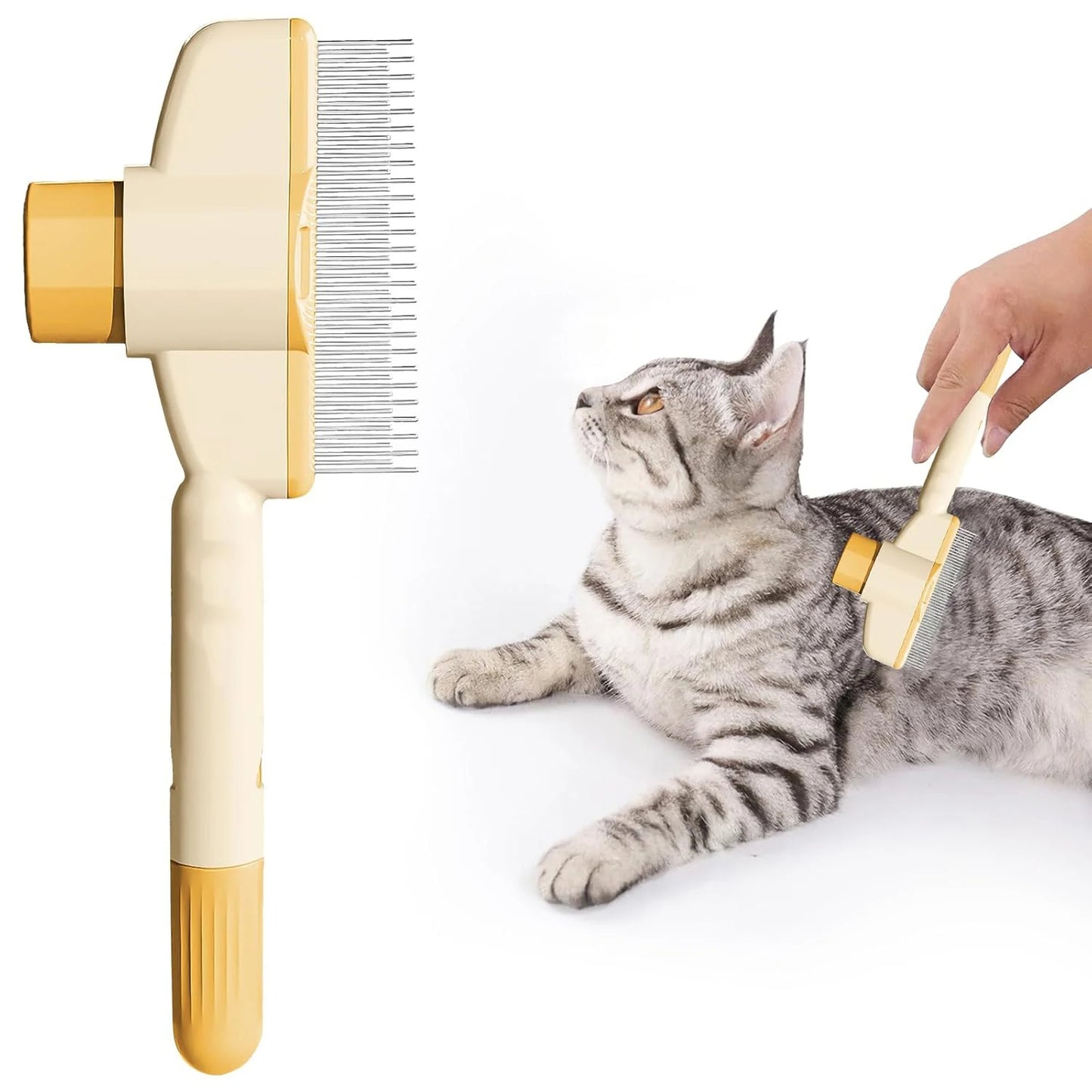 Pet Hair & Flea Comb – Grooming Tool for Dogs & Cats, Removes Tangles, Fleas & Loose Fur